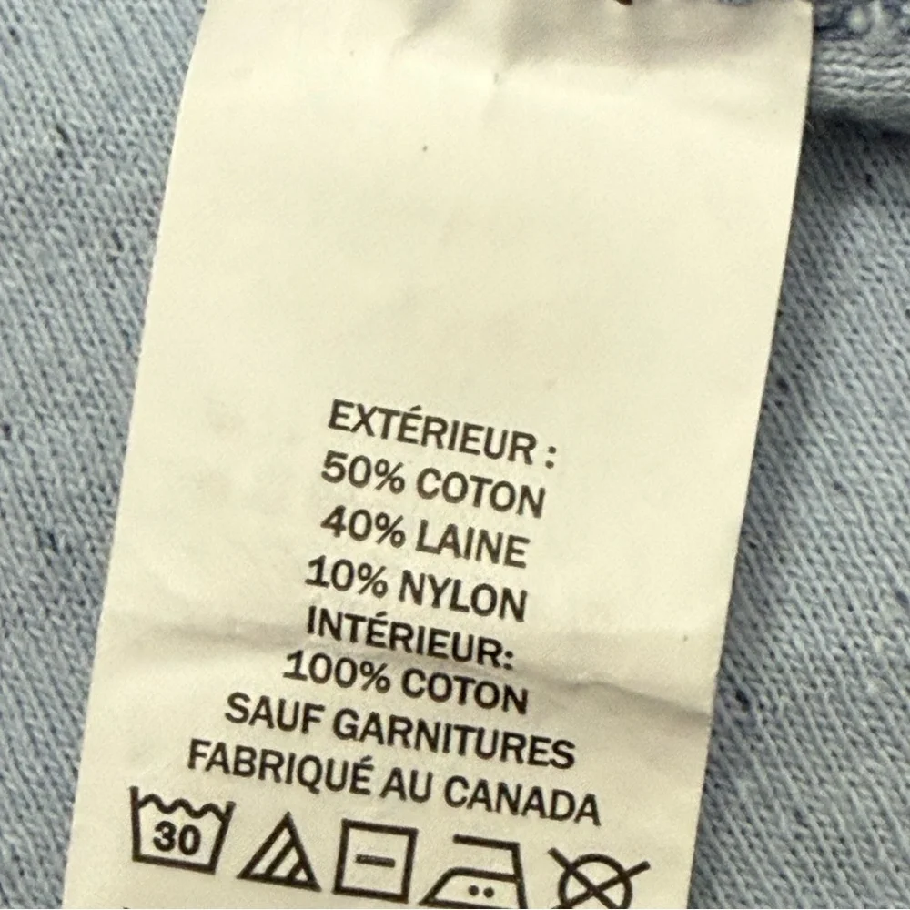 L.L. Bean Men's Two-Layer River Driver's Shirt Wool Blend Henley Base Blue XXL‎